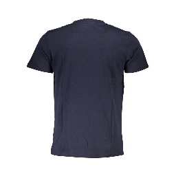 Blue Cotton Men T-Shirt