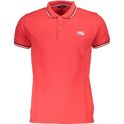 Red Cotton Men Polo Shirt