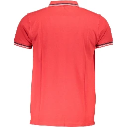 Red Cotton Men Polo Shirt