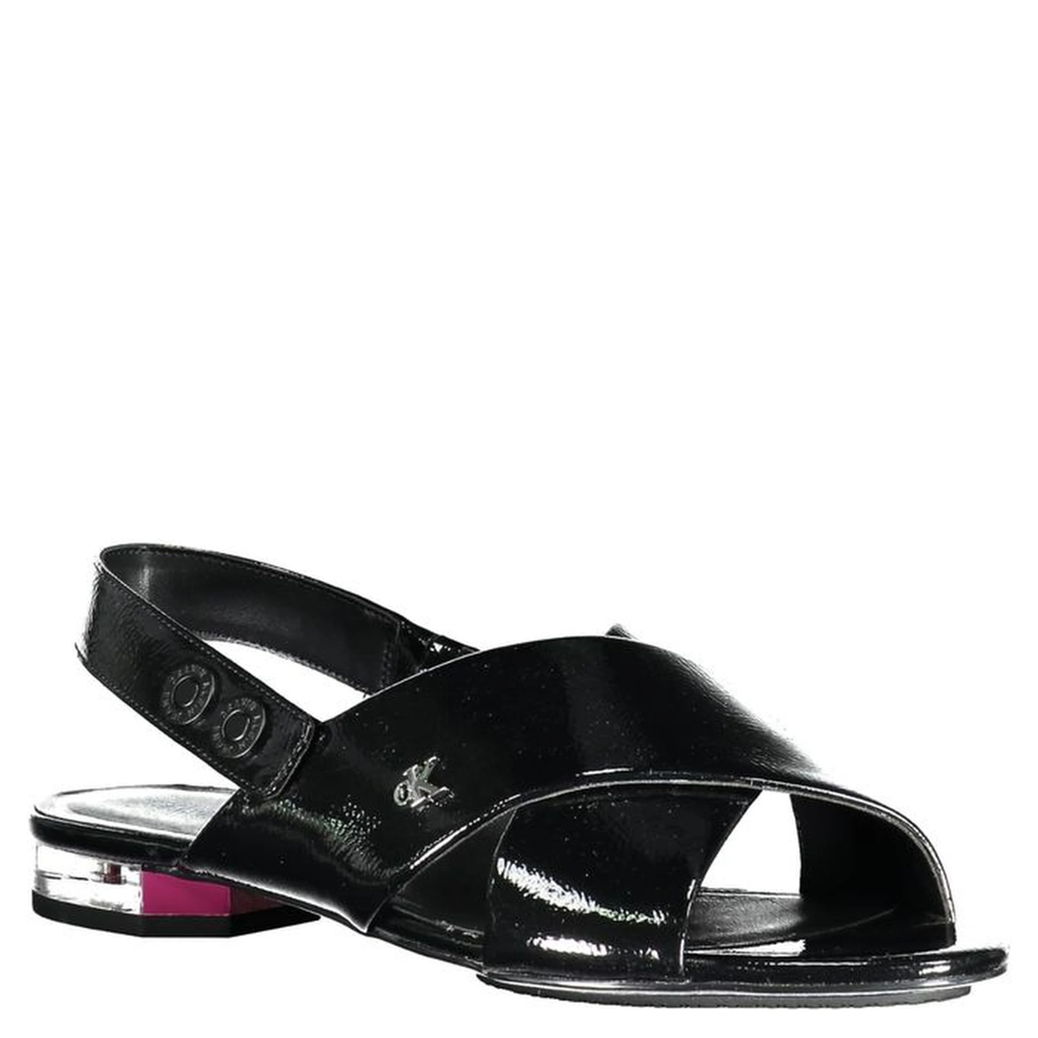 Black Leather Women Sandal