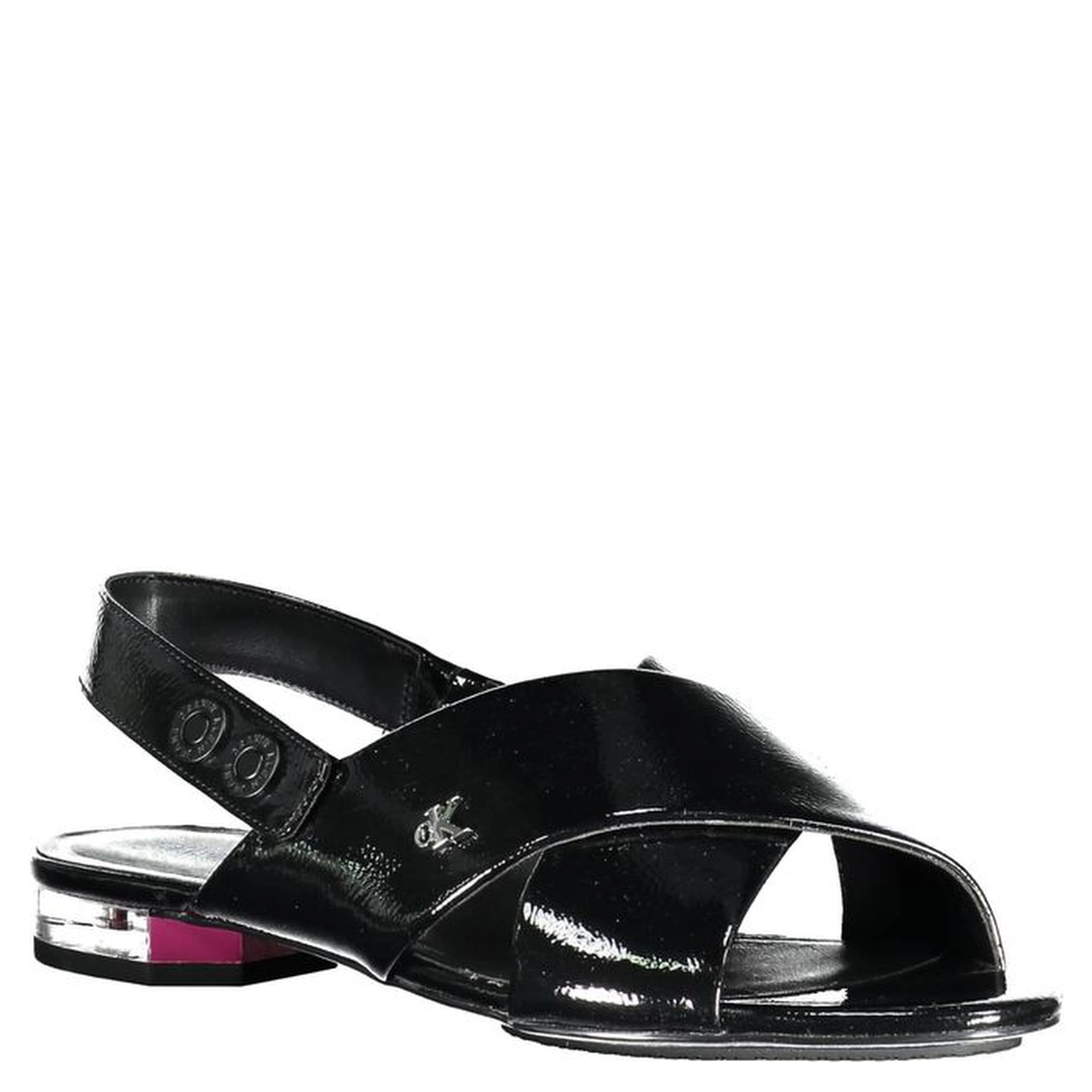 Black Leather Women Sandal