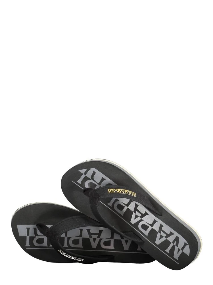 Black Polyester Women Sandal