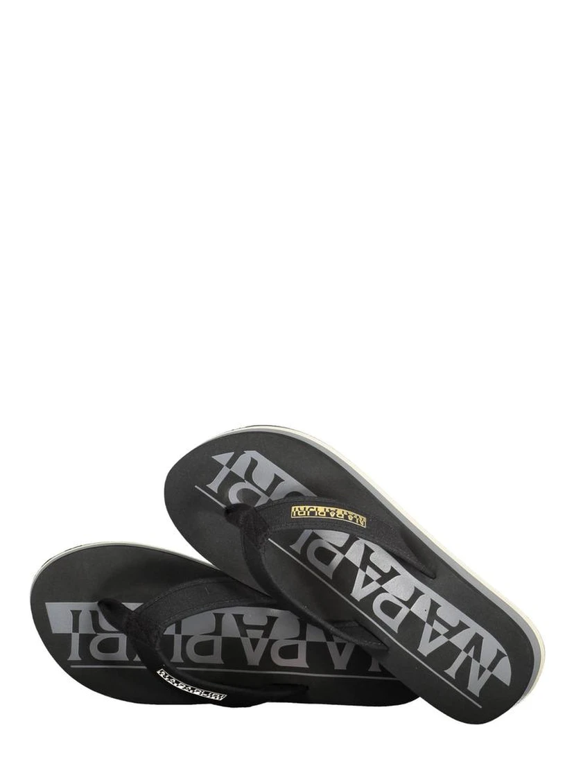 Black Polyester Women Sandal