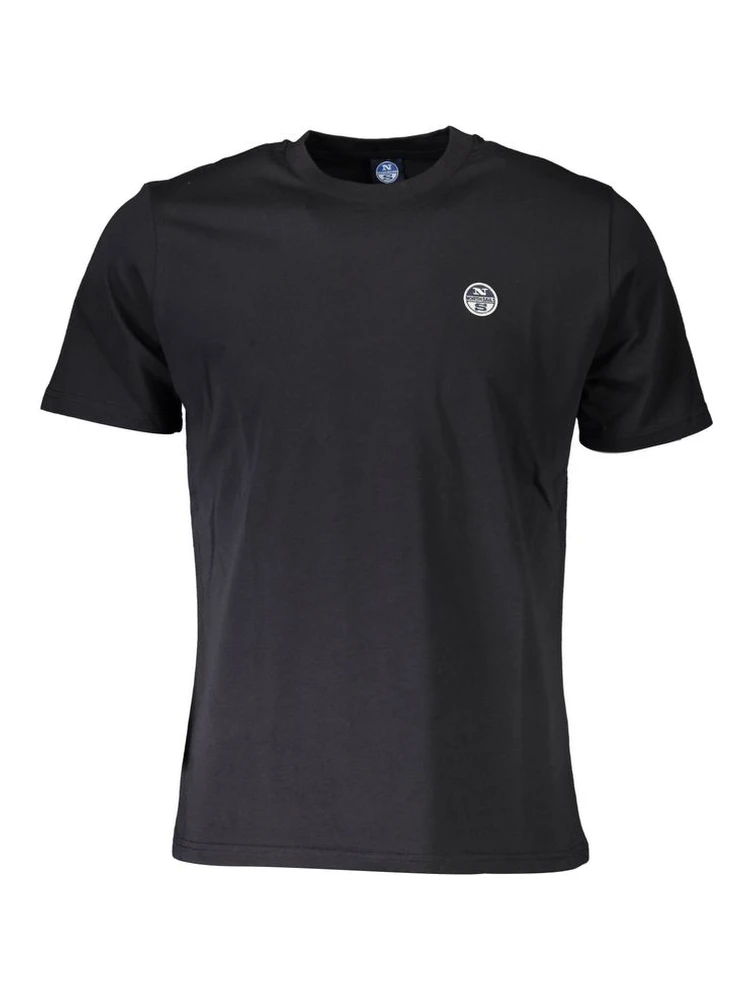 Black Cotton Men T-Shirt