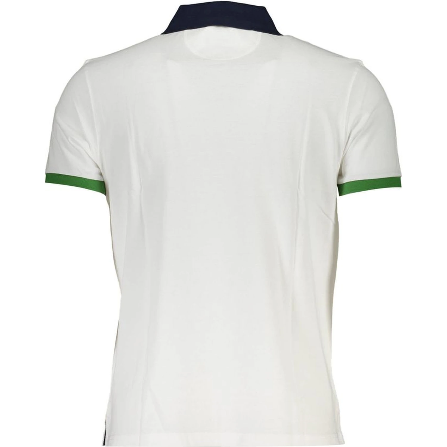 White Cotton Men Polo Shirt