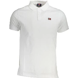 White Cotton Men Polo Shirt