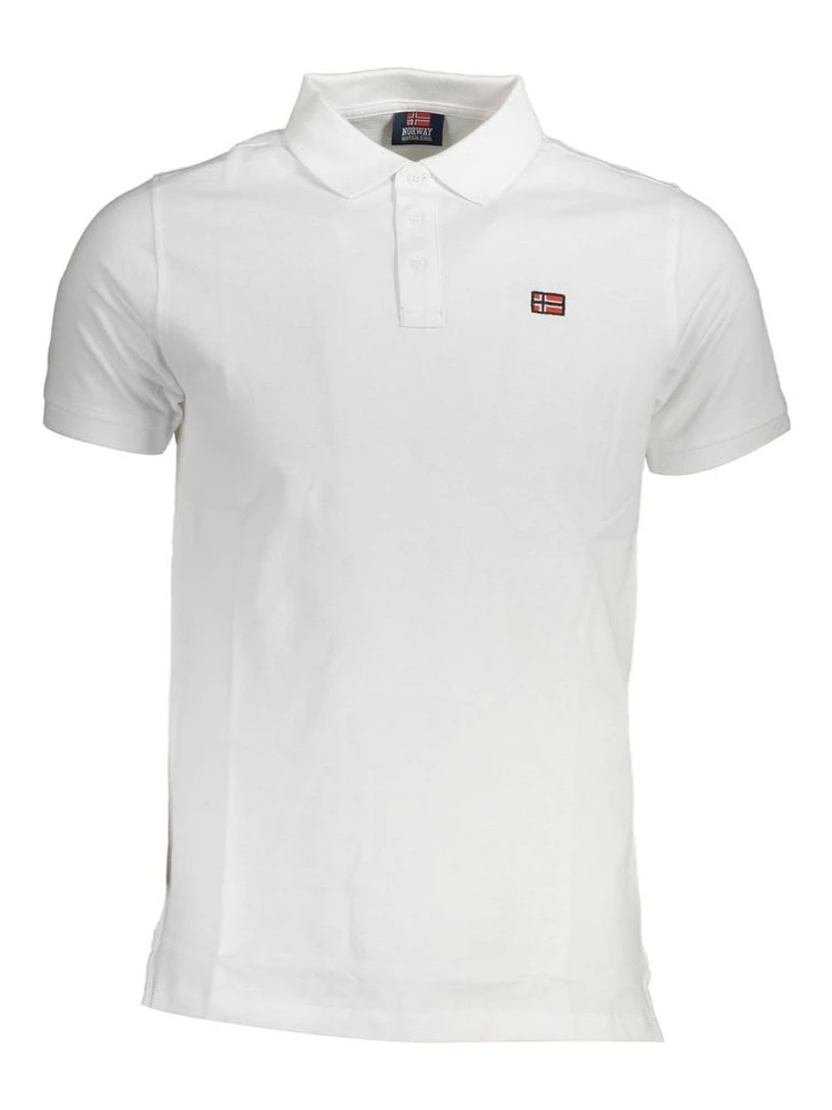 White Cotton Men Polo Shirt