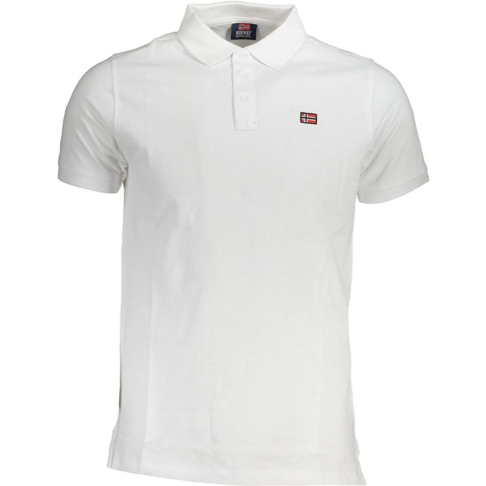White Cotton Men Polo Shirt