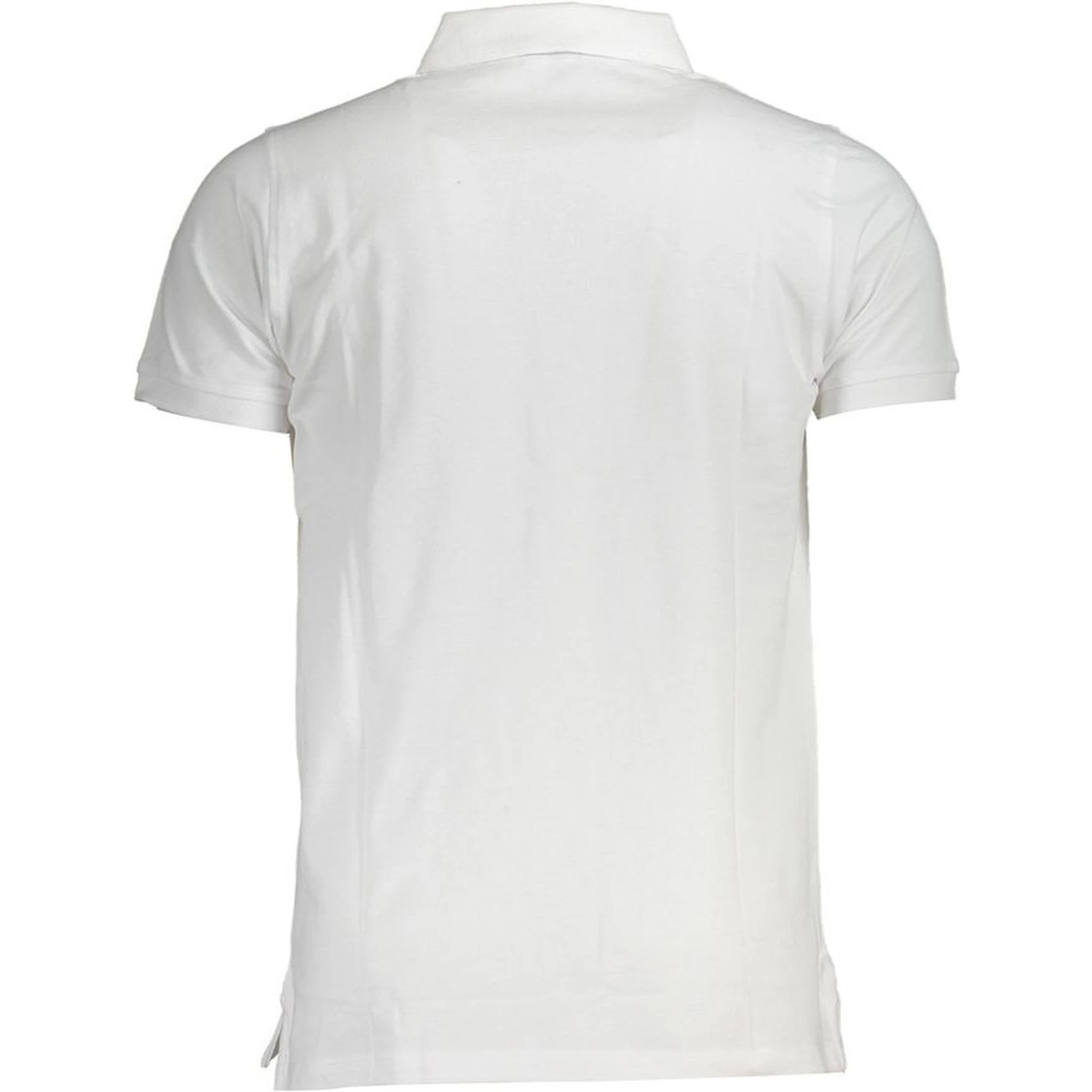 White Cotton Men Polo Shirt