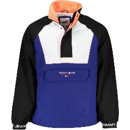 Blue Polyamide Men Jacket