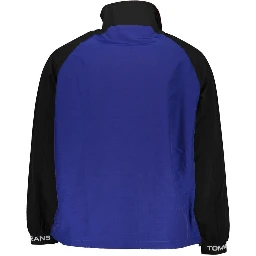 Blue Polyamide Men Jacket