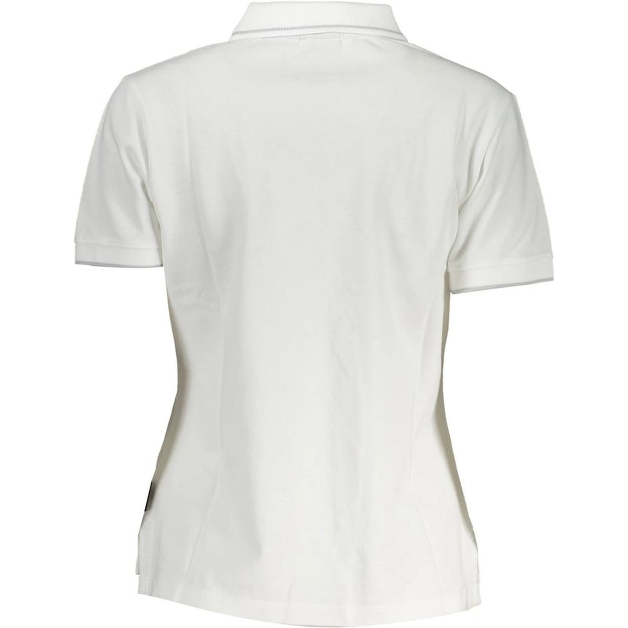 White Cotton Women Polo Shirt