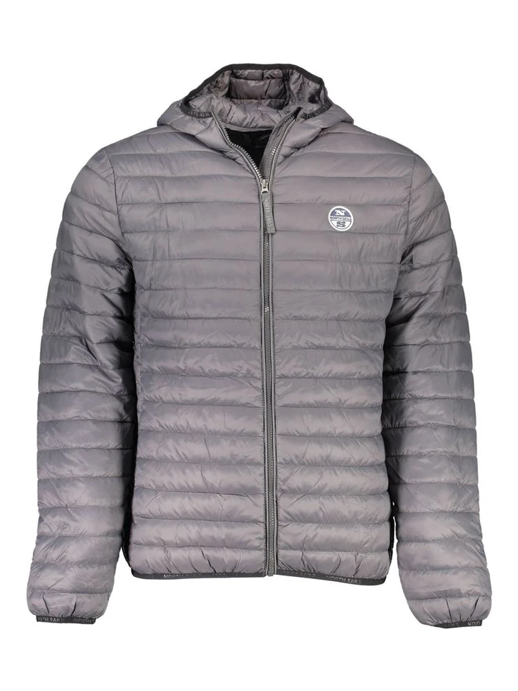 Gray Polyamide Men Jacket