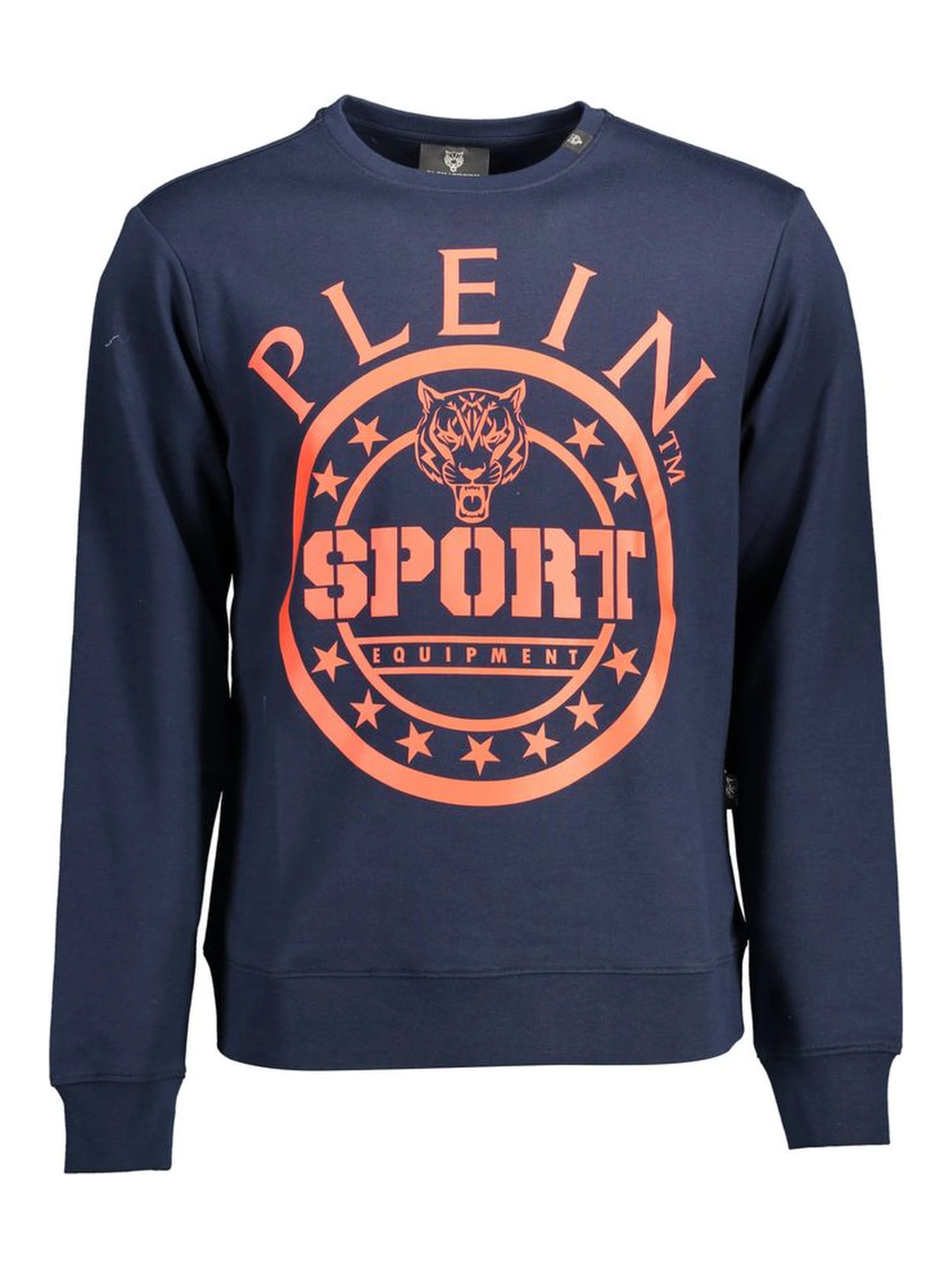Blue Cotton Men Sweater