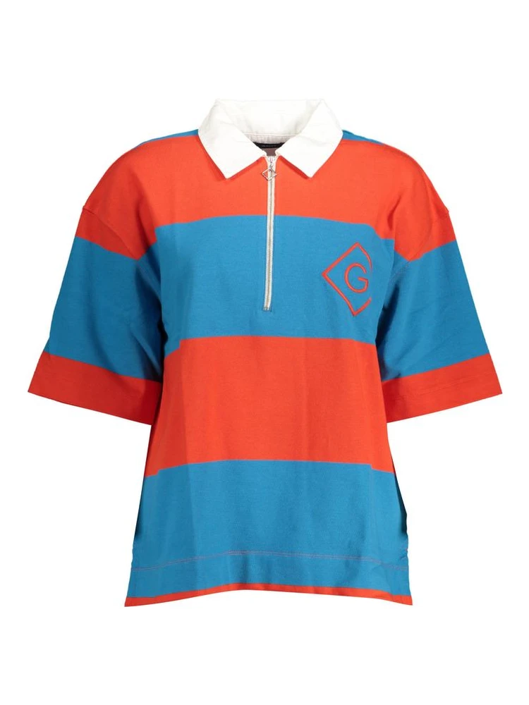 Red Cotton Women Polo Shirt