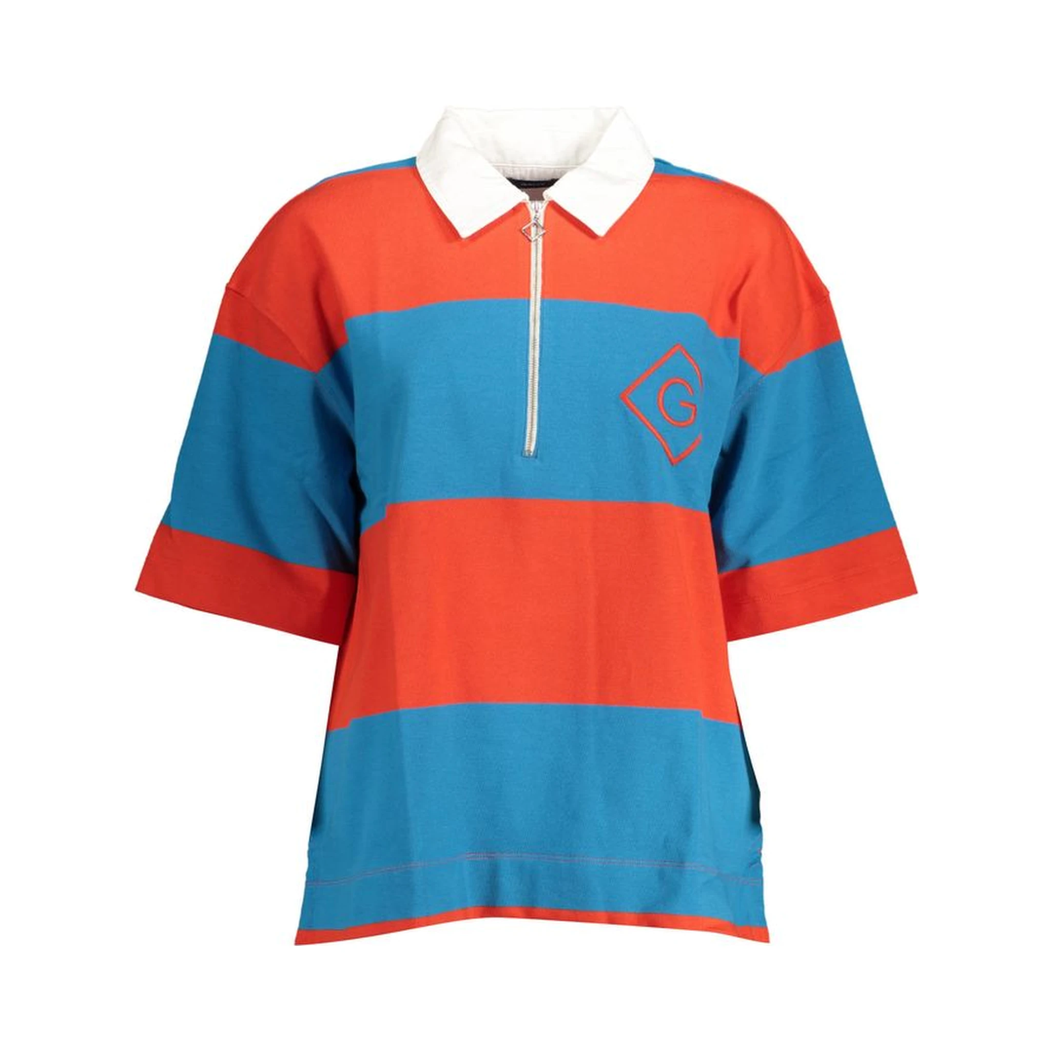 Red Cotton Women Polo Shirt