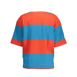Red Cotton Women Polo Shirt
