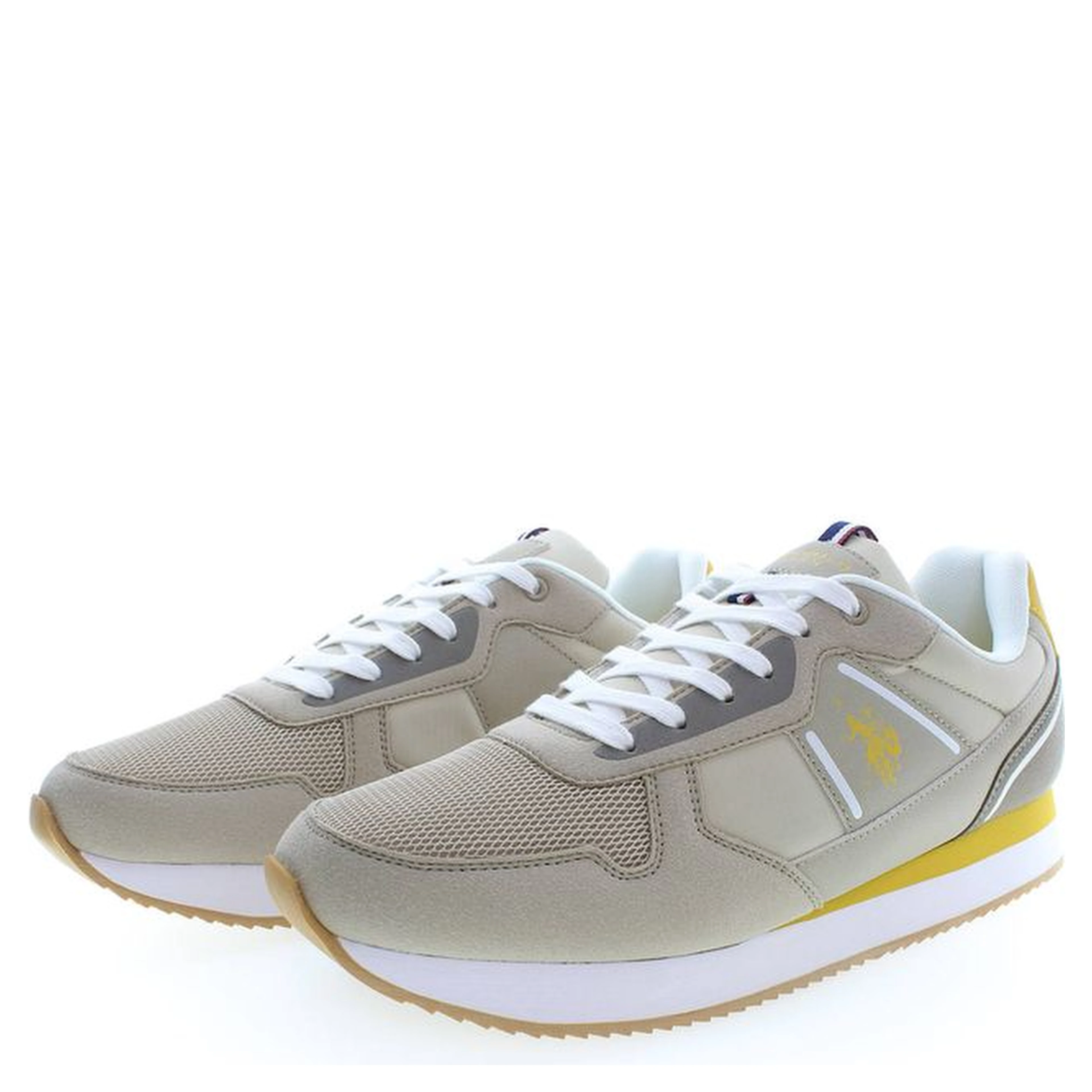 Beige Polyester Men Sneaker