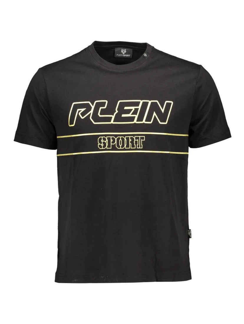 Black Cotton Men T-Shirt