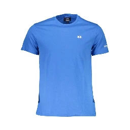 Blue Cotton Men T-Shirt