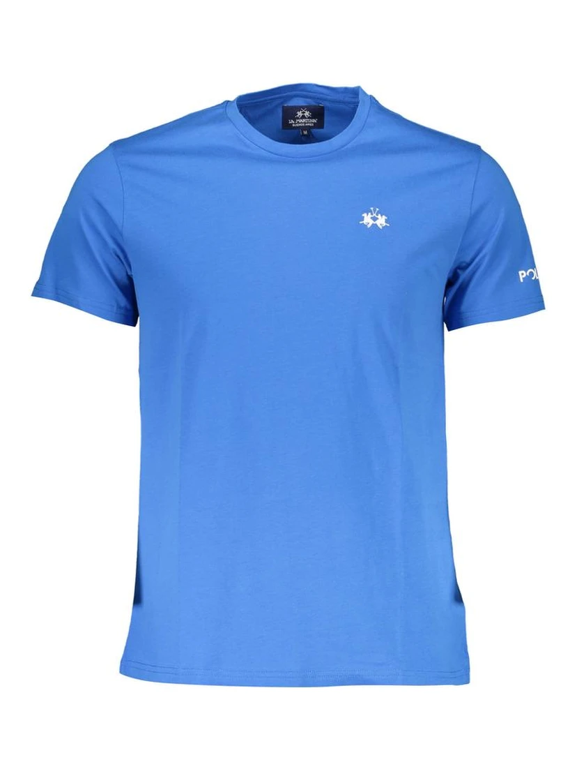 Blue Cotton Men T-Shirt