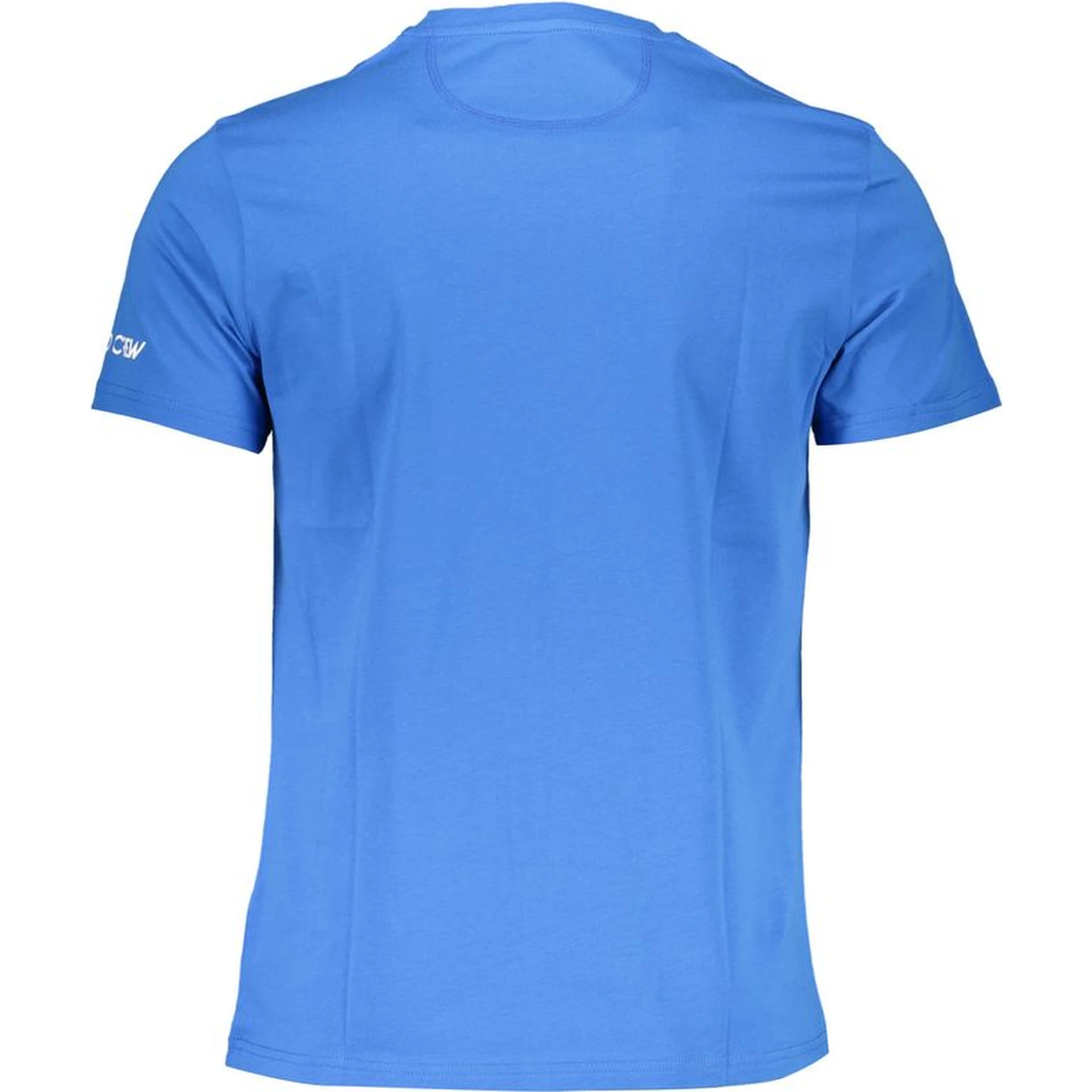 Blue Cotton Men T-Shirt