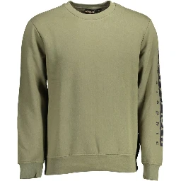 Green Cotton Men Sweater