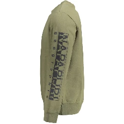 Green Cotton Men Sweater