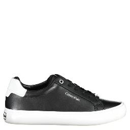Black Leather Women Sneaker