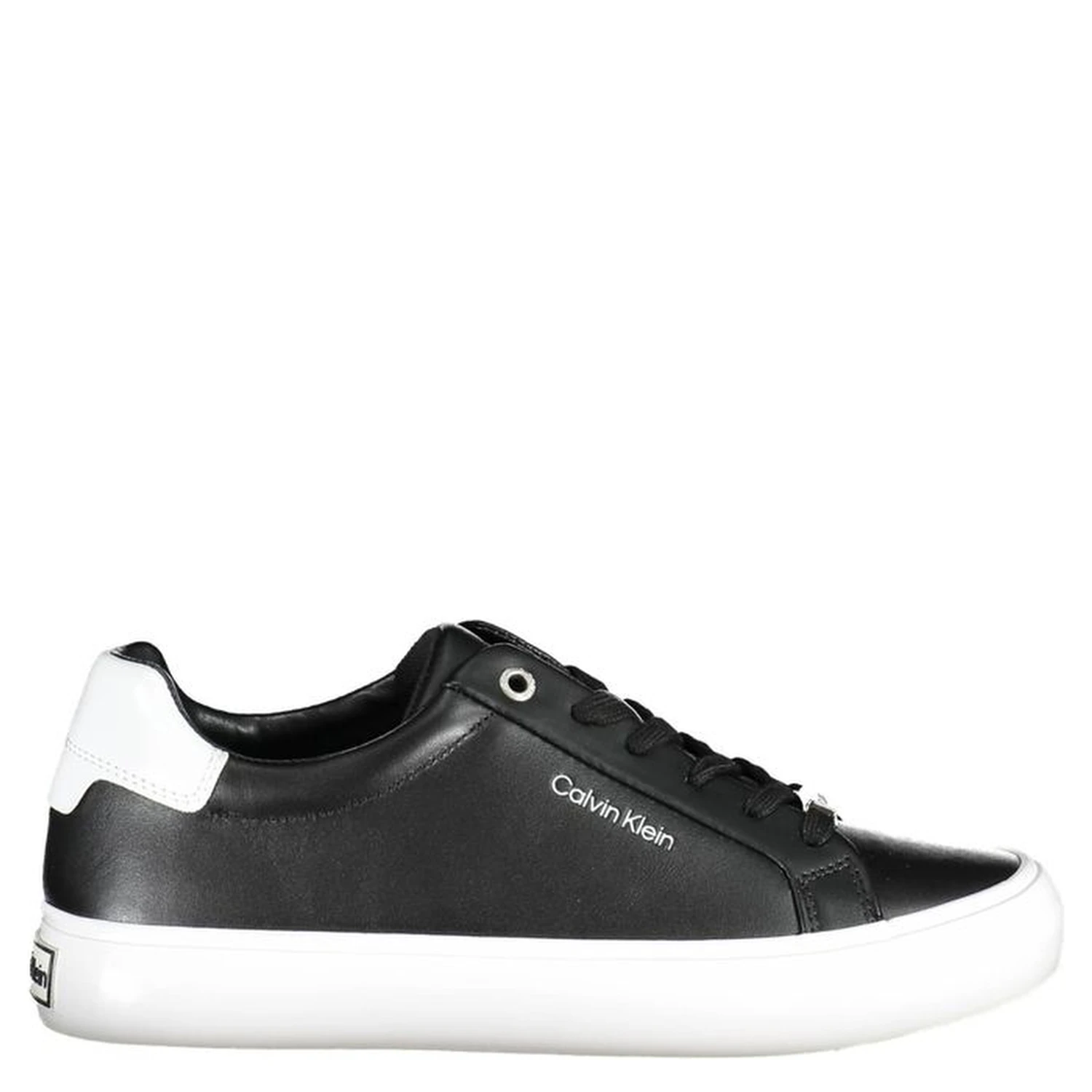 Black Leather Women Sneaker