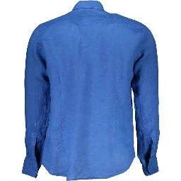 Blue Linen Men Shirt