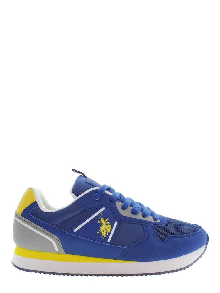 Blue Polyester Men Sneaker