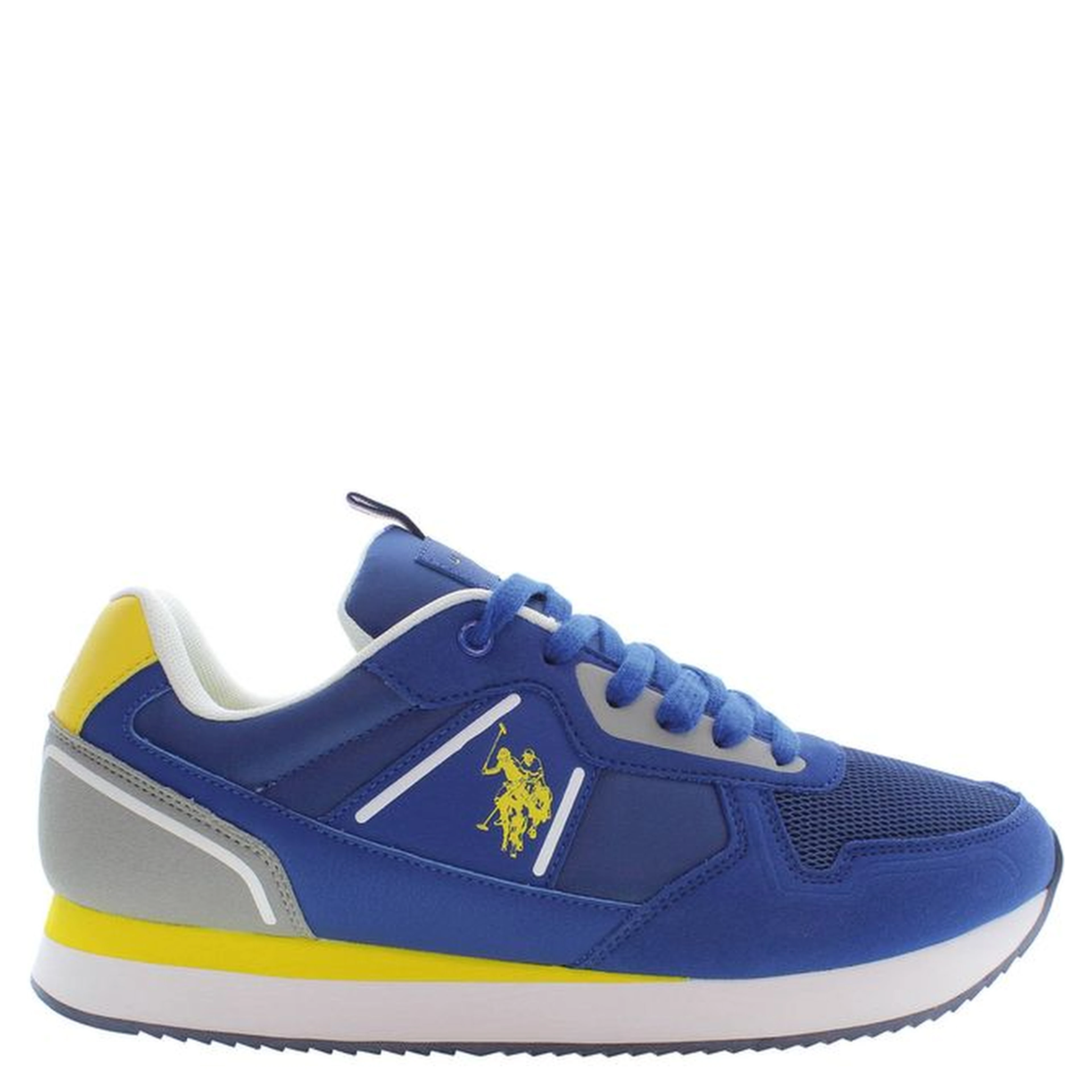 Blue Polyester Men Sneaker