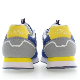 Blue Polyester Men Sneaker