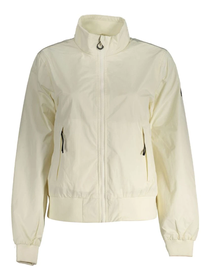 White Polyester Women Jacket