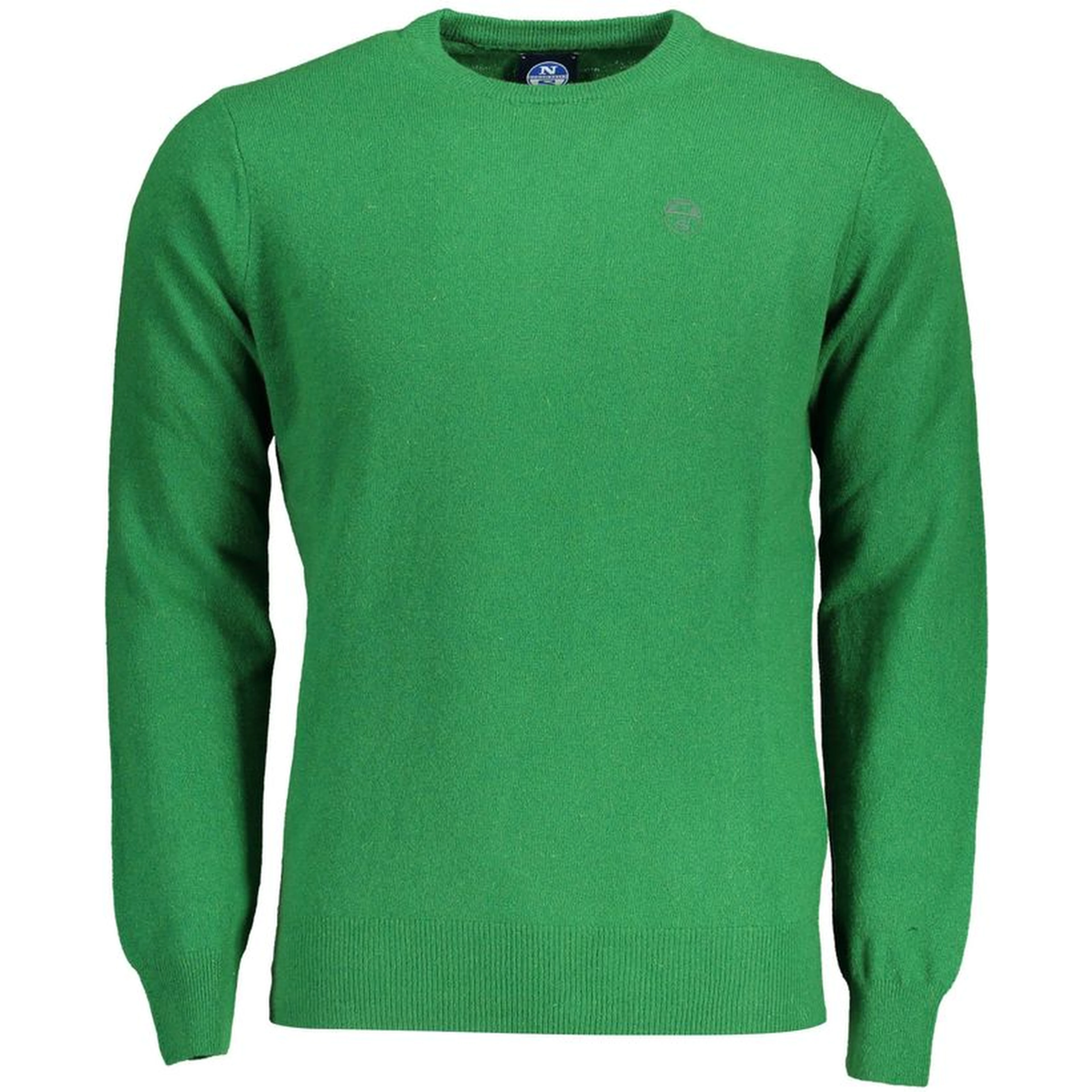 Green Wool Men Sweater