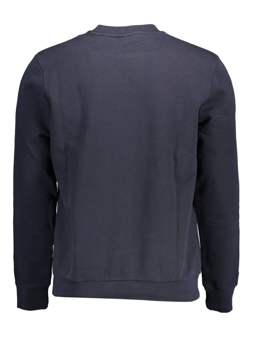Blue Cotton Men Sweater