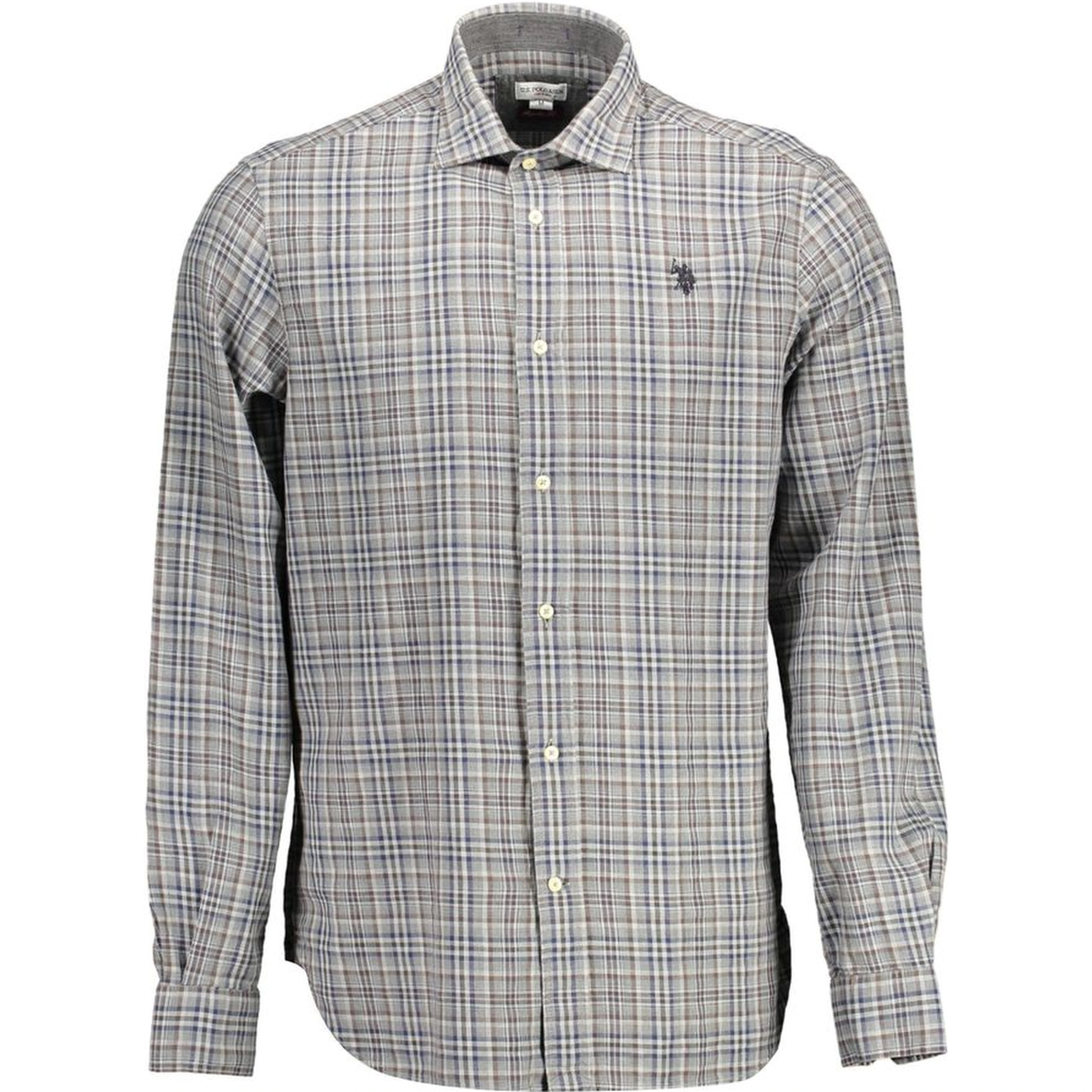 Brown Cotton Men Shirt