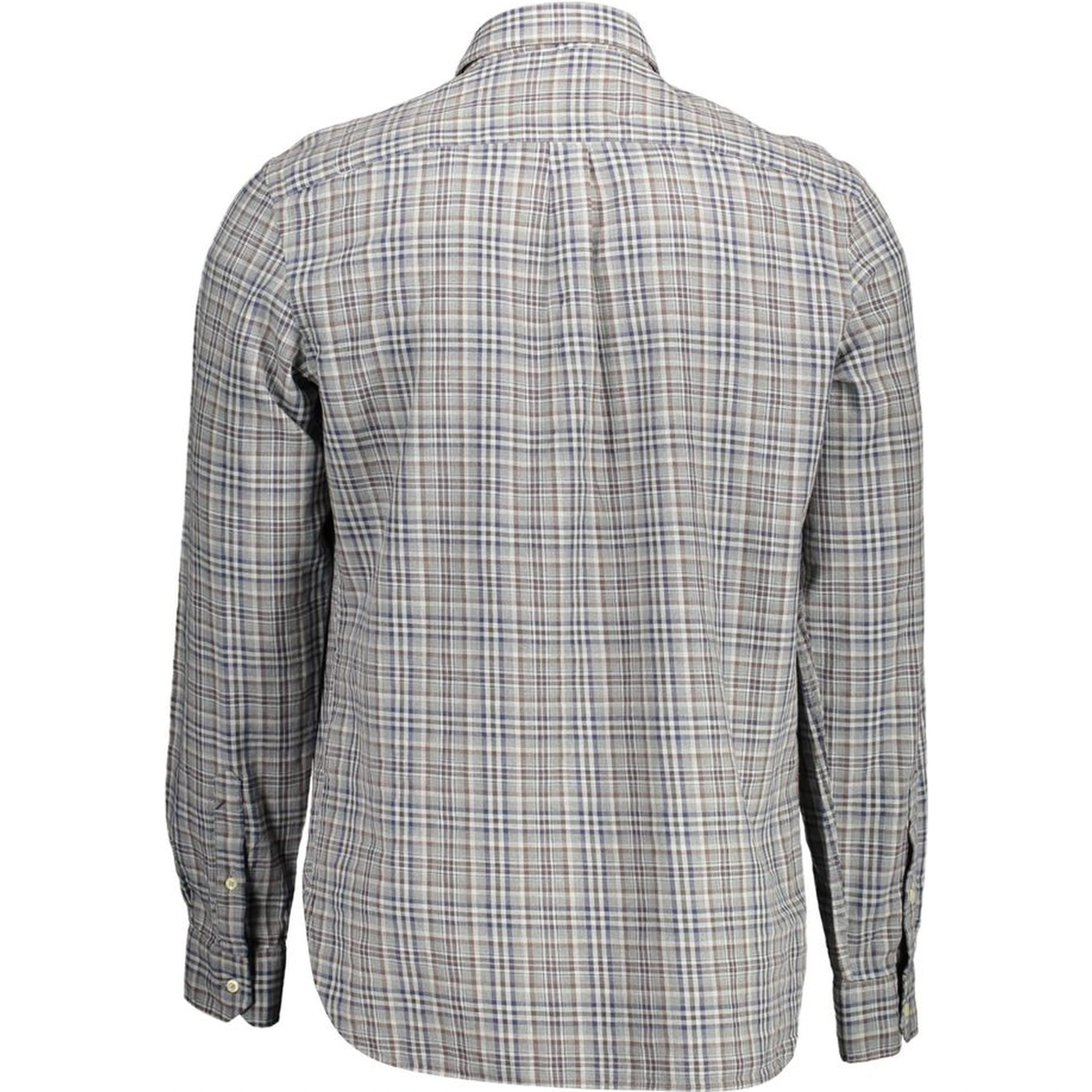 Brown Cotton Men Shirt