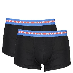 Black Cotton Men Boxer Pair