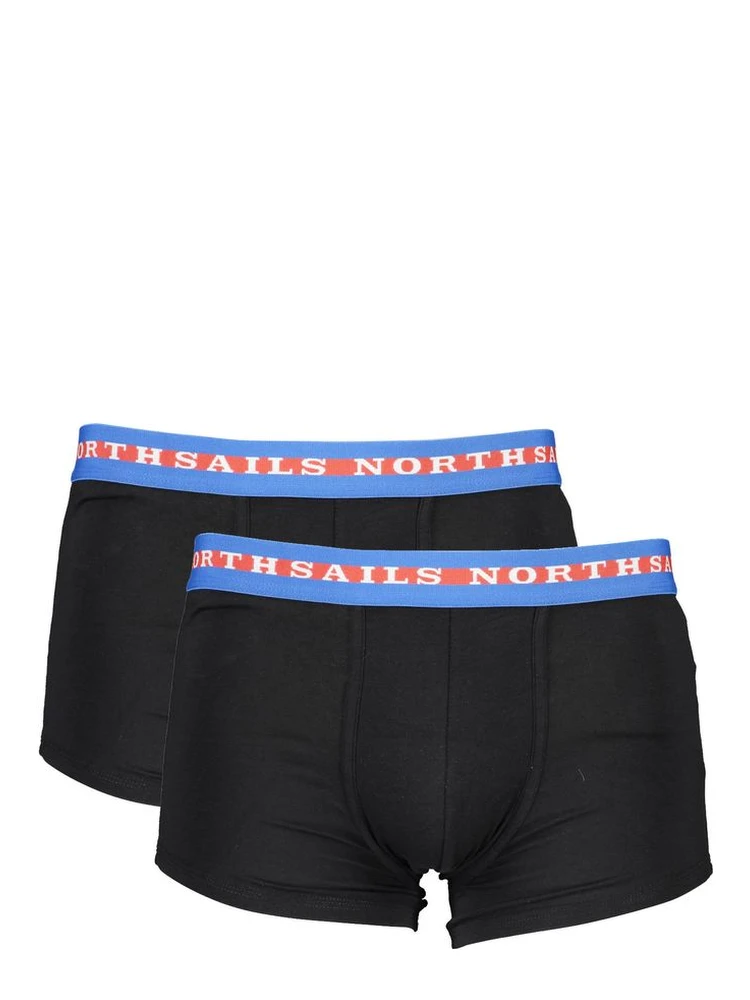 Black Cotton Men Boxer Pair