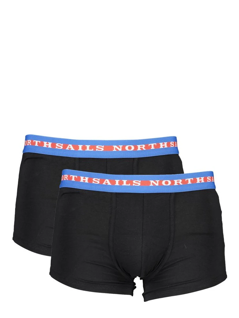 Black Cotton Men Boxer Pair