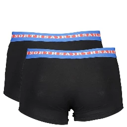 Black Cotton Men Boxer Pair