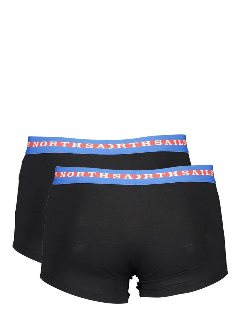 Black Cotton Men Boxer Pair