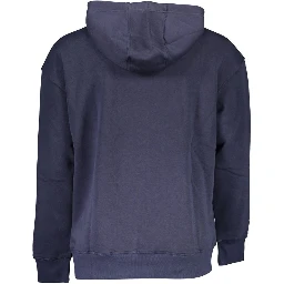 Blue Cotton Men Sweater