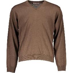 Brown Wool Men Sweater