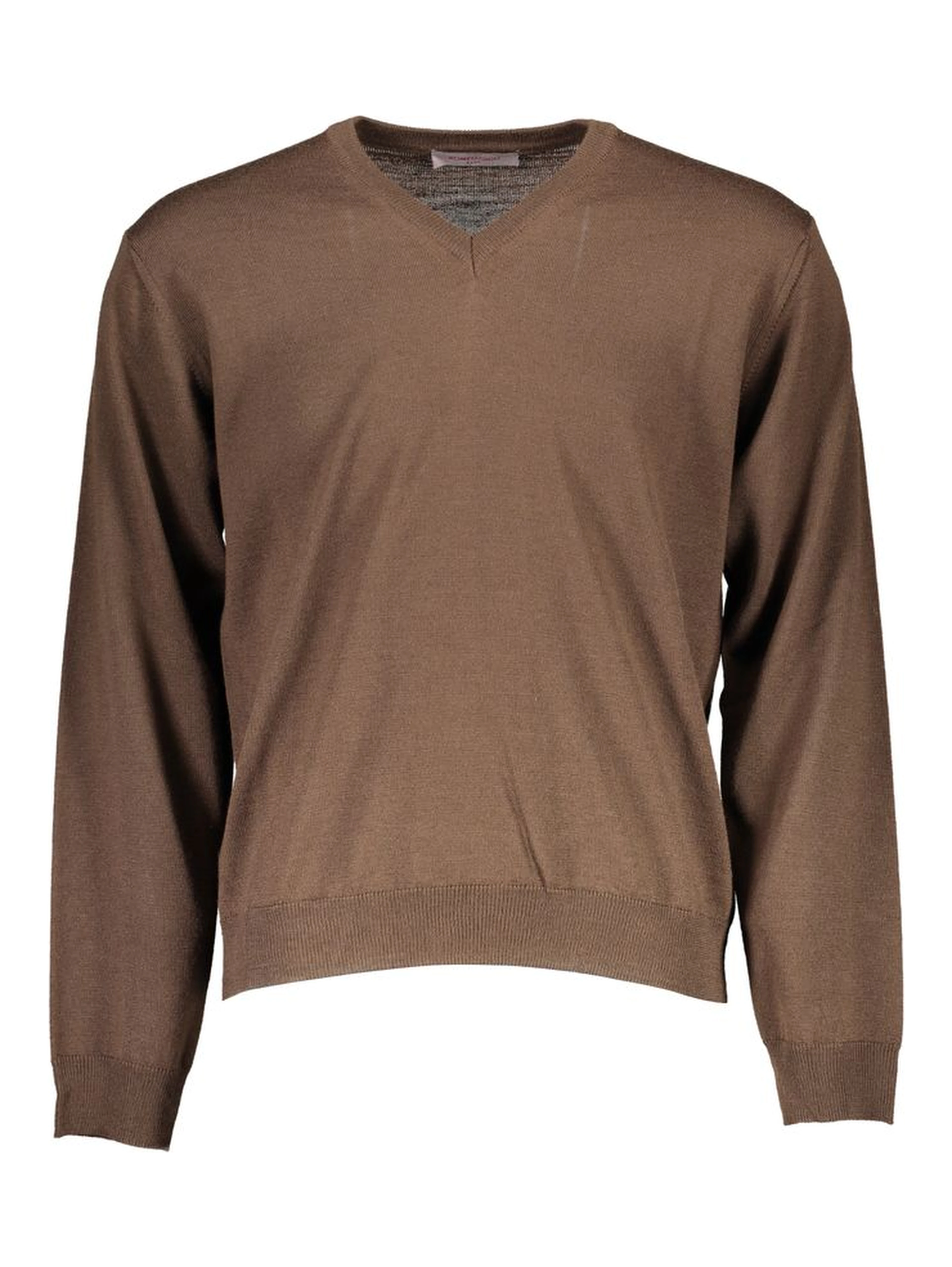 Brown Wool Men Sweater
