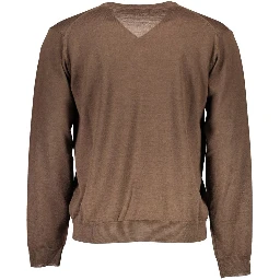 Brown Wool Men Sweater