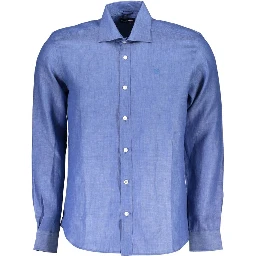 Blue Linen Men Shirt