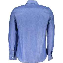 Blue Linen Men Shirt